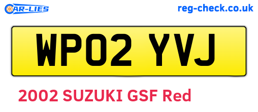WP02YVJ are the vehicle registration plates.