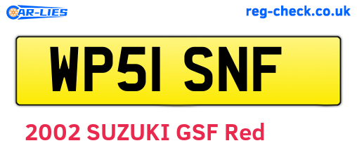 WP51SNF are the vehicle registration plates.
