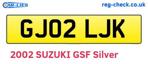 GJ02LJK are the vehicle registration plates.