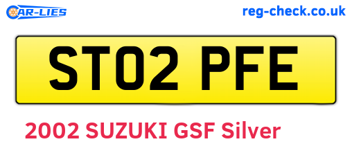 ST02PFE are the vehicle registration plates.