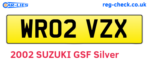 WR02VZX are the vehicle registration plates.