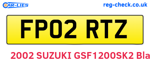FP02RTZ are the vehicle registration plates.