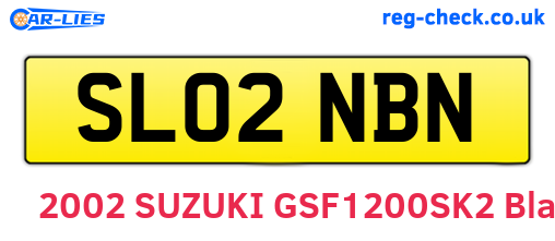 SL02NBN are the vehicle registration plates.