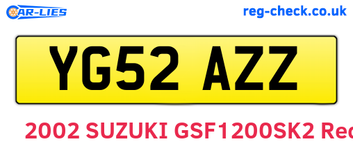 YG52AZZ are the vehicle registration plates.