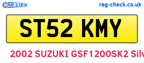 ST52KMY are the vehicle registration plates.