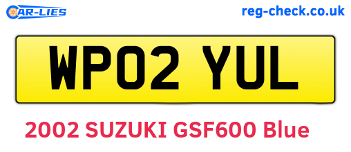 WP02YUL are the vehicle registration plates.
