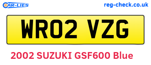 WR02VZG are the vehicle registration plates.