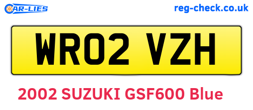WR02VZH are the vehicle registration plates.