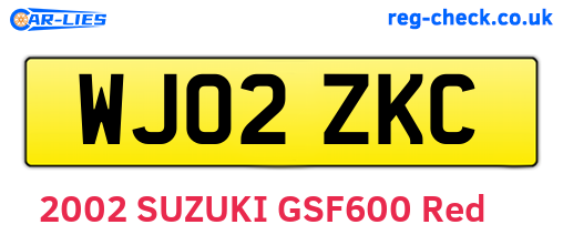 WJ02ZKC are the vehicle registration plates.