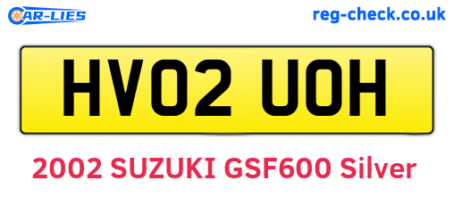 HV02UOH are the vehicle registration plates.