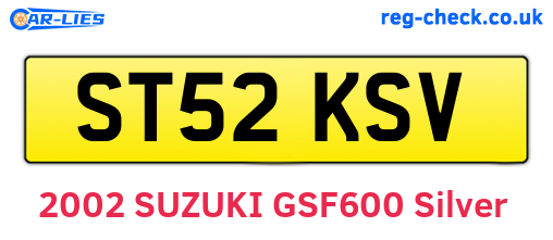 ST52KSV are the vehicle registration plates.