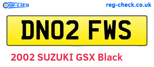 DN02FWS are the vehicle registration plates.