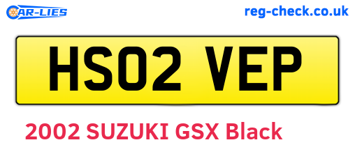 HS02VEP are the vehicle registration plates.