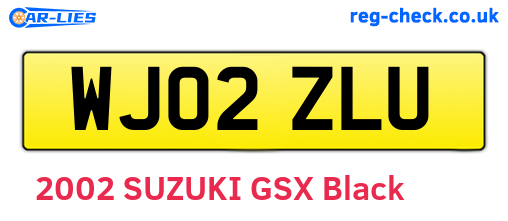 WJ02ZLU are the vehicle registration plates.