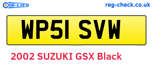 WP51SVW are the vehicle registration plates.