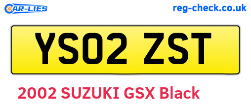 YS02ZST are the vehicle registration plates.