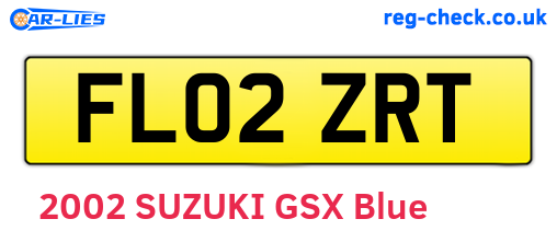 FL02ZRT are the vehicle registration plates.