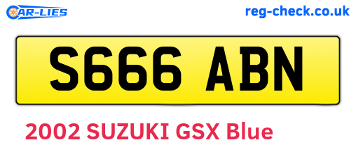 S666ABN are the vehicle registration plates.