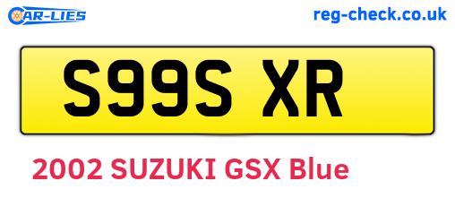 S99SXR are the vehicle registration plates.
