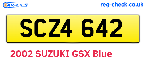 SCZ4642 are the vehicle registration plates.