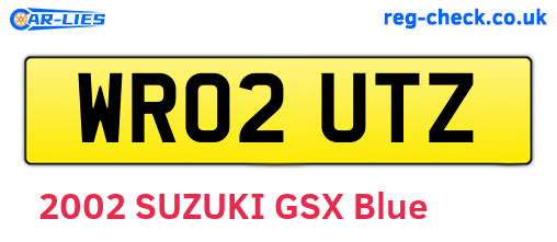 WR02UTZ are the vehicle registration plates.