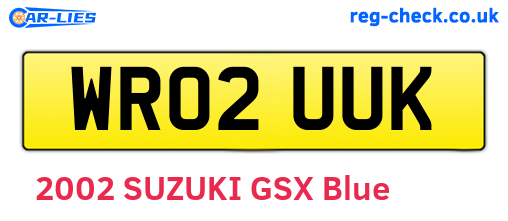 WR02UUK are the vehicle registration plates.