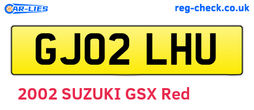 GJ02LHU are the vehicle registration plates.