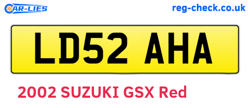 LD52AHA are the vehicle registration plates.