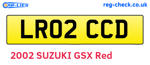 LR02CCD are the vehicle registration plates.