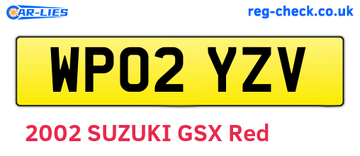 WP02YZV are the vehicle registration plates.