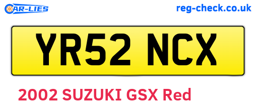YR52NCX are the vehicle registration plates.