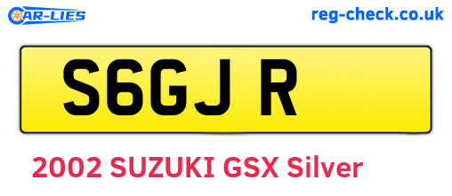 S6GJR are the vehicle registration plates.