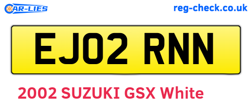 EJ02RNN are the vehicle registration plates.