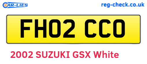 FH02CCO are the vehicle registration plates.