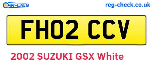 FH02CCV are the vehicle registration plates.