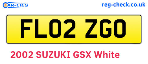 FL02ZGO are the vehicle registration plates.
