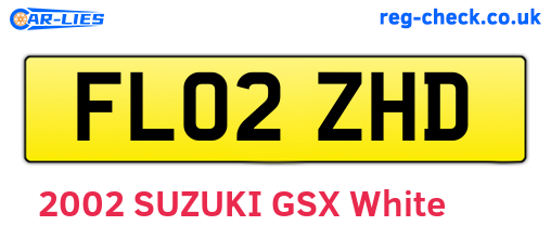 FL02ZHD are the vehicle registration plates.