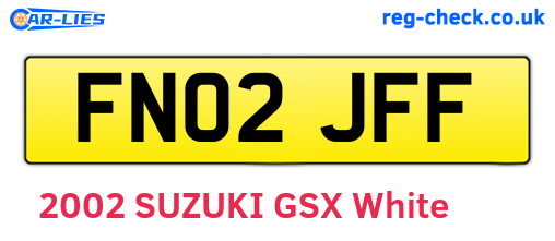 FN02JFF are the vehicle registration plates.