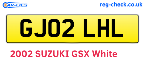 GJ02LHL are the vehicle registration plates.