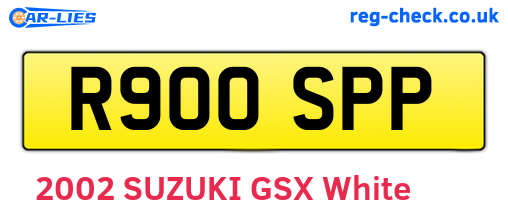 R900SPP are the vehicle registration plates.