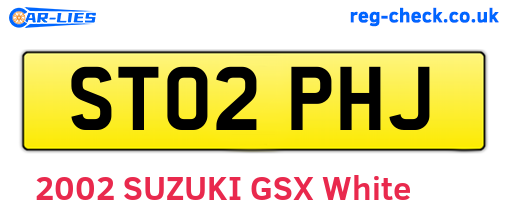 ST02PHJ are the vehicle registration plates.