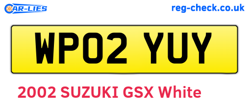 WP02YUY are the vehicle registration plates.
