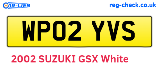 WP02YVS are the vehicle registration plates.