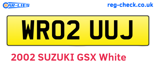 WR02UUJ are the vehicle registration plates.