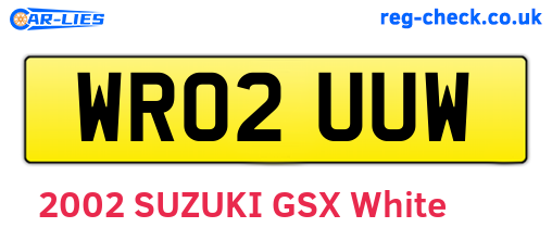 WR02UUW are the vehicle registration plates.
