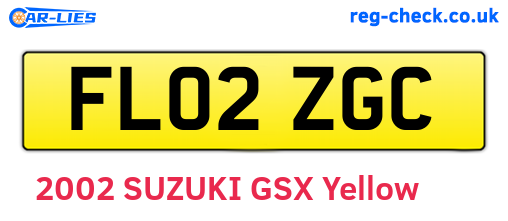 FL02ZGC are the vehicle registration plates.
