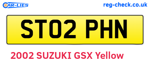 ST02PHN are the vehicle registration plates.