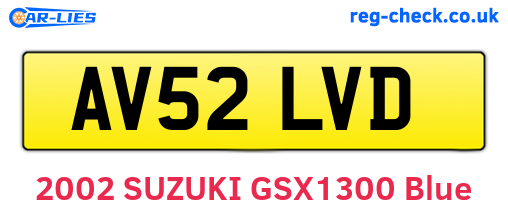 AV52LVD are the vehicle registration plates.