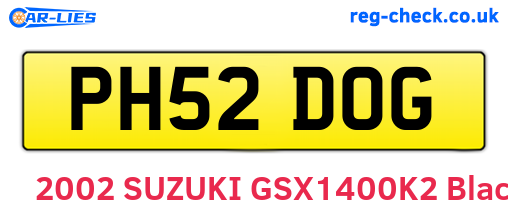 PH52DOG are the vehicle registration plates.