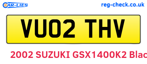 VU02THV are the vehicle registration plates.